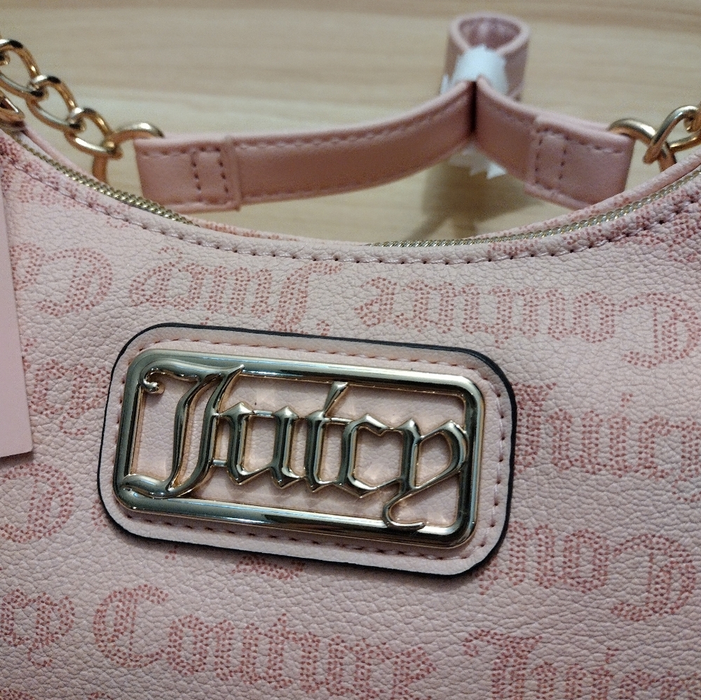 Juicy Couture 🩷✨✨ Macroon Dot Logo Shoulder Bag  Pink 🆕 - Picture 4 of 7